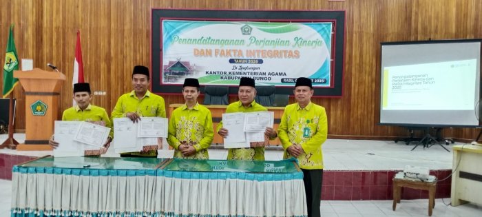MIN 1 Bungo Hadiri Penandatanganan Perjanjian Kinerja dan Pakta Integritas 2026, Komitmen Perkuat Tata Kelola Madrasah