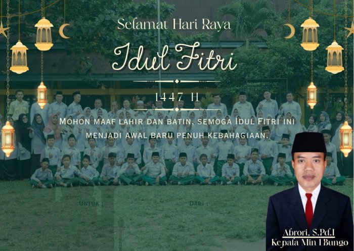 MIN 1 Bungo Penuh Makna dan Harapan, Kepala Madrasah Sampaikan Ucapan Selamat Idul Fitri 1447 H