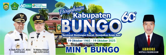 Semarak HUT ke-60 Kabupaten Bungo, Kepala MIN 1 Bungo Sampaikan Ucapan dan Doa untuk Daerah Tercinta